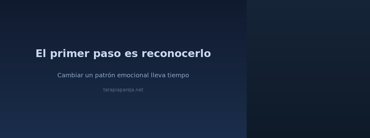 Persona reflexionando sobre sus patrones emocionales en la relación de pareja