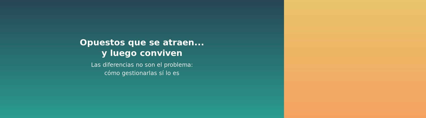 Pareja con diferencias de personalidad aprendiendo a comunicarse