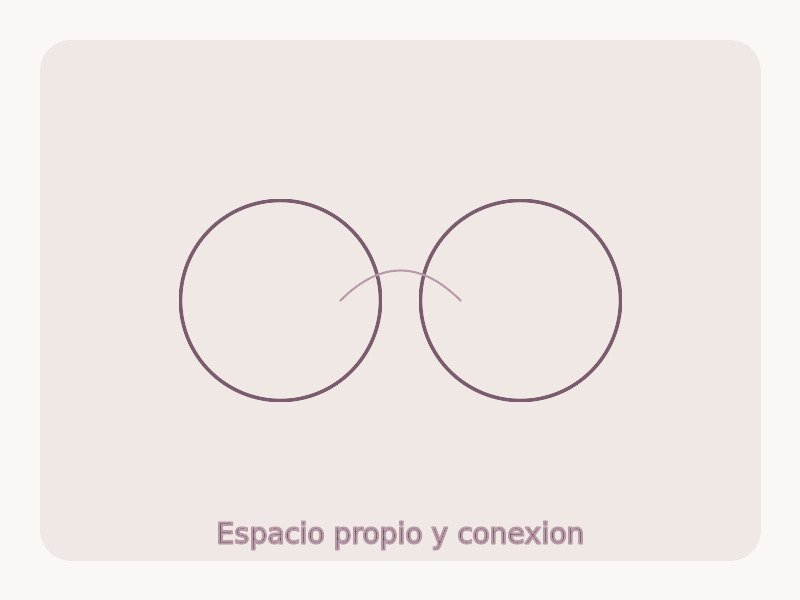 Ilustración de dos personas con espacio propio y conexión respetuosa en pareja