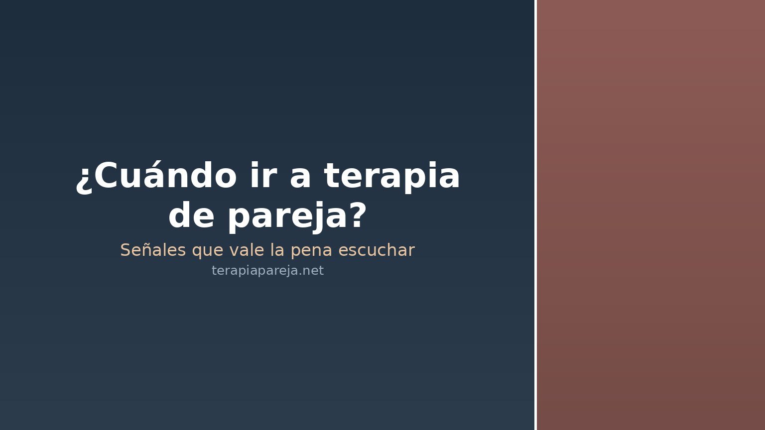¿Cuándo ir a terapia de pareja? Señales que vale la pena escuchar